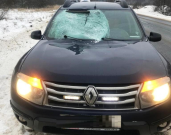 В Новгородской области пассажир легкового автомобиля получил травмы в результате падения льда