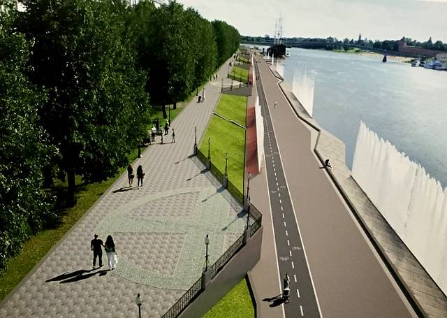 Проект набережной в Великом Новгороде