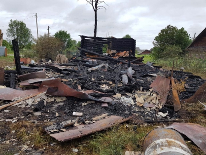 В деревне Спасово Хвойнинского района на пожаре погиб местный житель