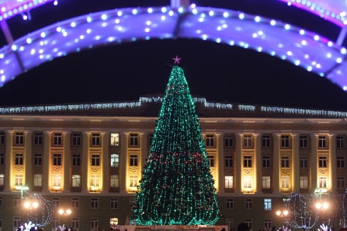 На следующей неделе в Великом Новгороде установят новую главную городскую елку на пл. Победы-Софийской