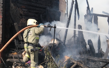 Пожар в деревне Долгие Бороды