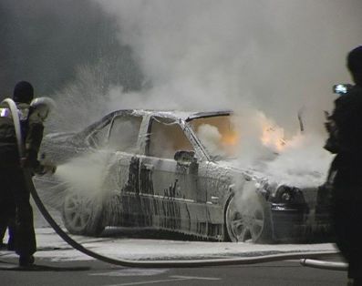 В Великом Новгороде горела BMW